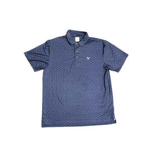 Callaway Logo Short Sleeve Golf Polo Shirt Opti Dri Fit SZ L Sporty Casual